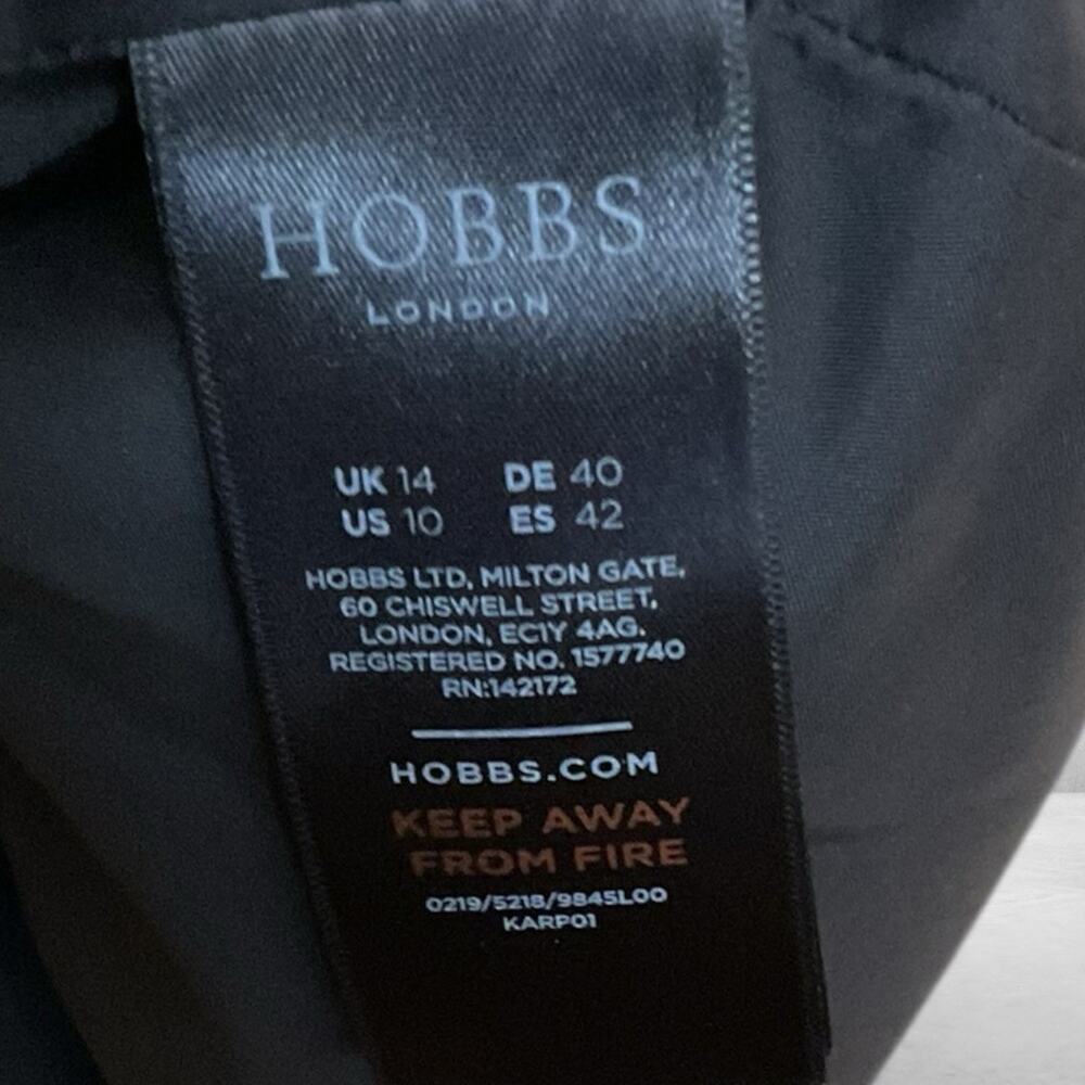 Hobbs London Mari Plaid Panel Shift Dress Black Camel‎ Size 10 Career Tailored - Picture 11 of 13